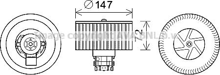 Prasco RT8598 - Elektromotor, ventilator kabine/unutrasnjeg prostora www.molydon.hr