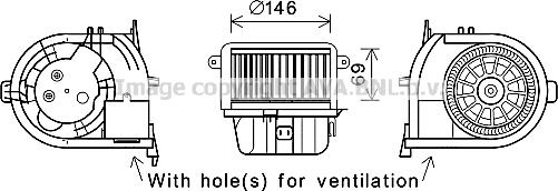 Prasco RT8589 - Elektromotor, ventilator kabine/unutrasnjeg prostora www.molydon.hr