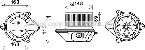 Prasco RT8587 - Elektromotor, ventilator kabine/unutrasnjeg prostora www.molydon.hr