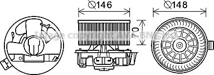 Prasco RT8576 - Elektromotor, ventilator kabine/unutrasnjeg prostora www.molydon.hr