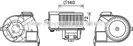 Prasco RT8617 - Elektromotor, ventilator kabine/unutrasnjeg prostora www.molydon.hr