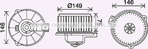 Prasco TO8735 - Elektromotor, ventilator kabine/unutrasnjeg prostora www.molydon.hr