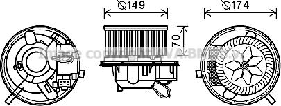 Prasco VN8339 - Elektromotor, ventilator kabine/unutrasnjeg prostora www.molydon.hr