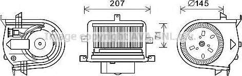 Prasco VW8350 - Elektromotor, ventilator kabine/unutrasnjeg prostora www.molydon.hr