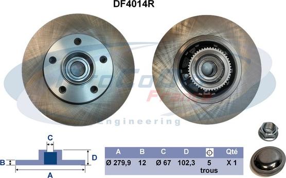 Procodis France DF4014R - Kočioni disk www.molydon.hr