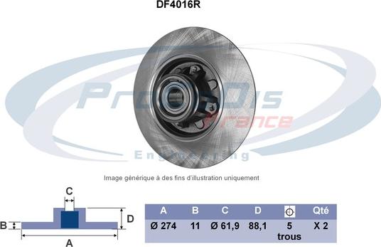 Procodis France DF4016R - Kočioni disk www.molydon.hr