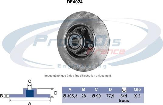 Procodis France DF4024 - Kočioni disk www.molydon.hr