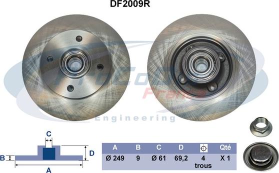 Procodis France DF2009R - Kočioni disk www.molydon.hr