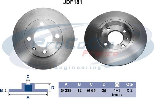 Procodis France JDF181 - Kočioni disk www.molydon.hr