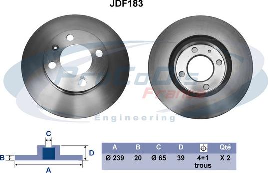 Procodis France JDF183 - Kočioni disk www.molydon.hr