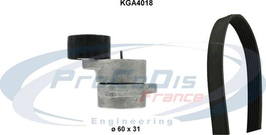 Procodis France KGA4018 - Garnitura klinastog rebrastog remena www.molydon.hr