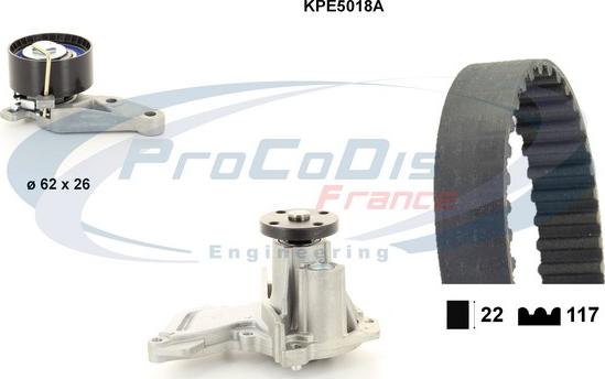 Procodis France KPE5018A - Vodena pumpa sa kompletom zupčastog remena www.molydon.hr