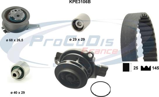 Procodis France KPE3106B - Vodena pumpa sa kompletom zupčastog remena www.molydon.hr