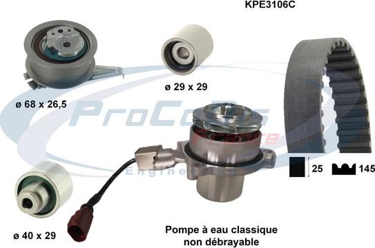 Procodis France KPE3106C - Vodena pumpa sa kompletom zupčastog remena www.molydon.hr