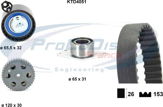 Procodis France KTD4051 - Komplet zupčastog remena www.molydon.hr