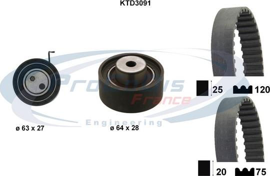 Procodis France KTD3091 - Komplet zupčastog remena www.molydon.hr