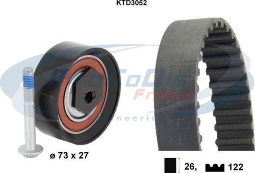 Procodis France KTD3052 - Komplet zupčastog remena www.molydon.hr