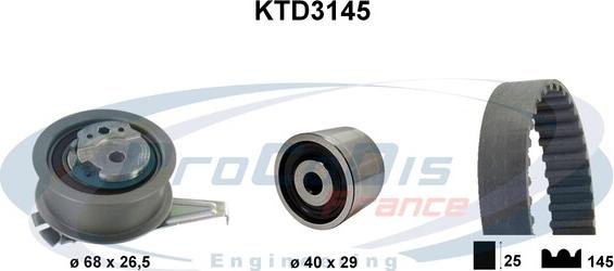 Procodis France KTD3145 - Komplet zupčastog remena www.molydon.hr