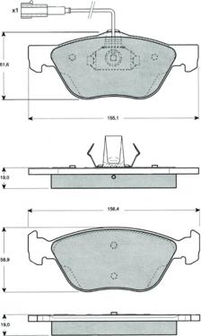 Procodis France PF1505 - Komplet Pločica, disk-kočnica www.molydon.hr