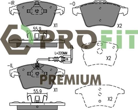 Profit 5005-1642 - Komplet Pločica, disk-kočnica www.molydon.hr