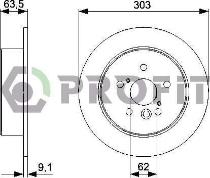 Profit 5010-1486 - Kočioni disk www.molydon.hr