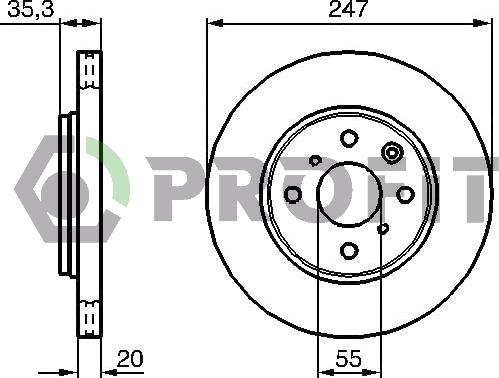 Profit 5010-1527 - Kočioni disk www.molydon.hr