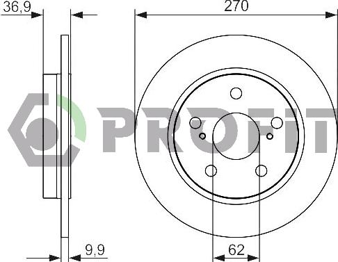 Profit 5010-1645 - Kočioni disk www.molydon.hr