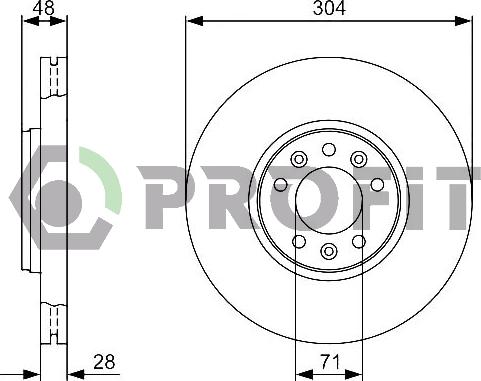 Profit 5010-1615 - Kočioni disk www.molydon.hr