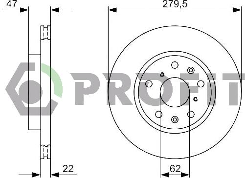 Profit 5010-1620 - Kočioni disk www.molydon.hr