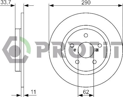 Profit 5010-1755 - Kočioni disk www.molydon.hr