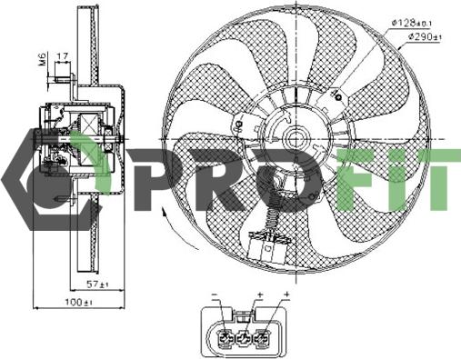 Profit 1850-0009 - Ventilator, hladjenje motora www.molydon.hr