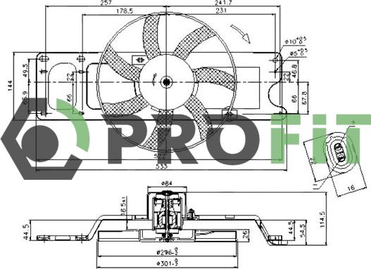 Profit 1850-0015 - Ventilator, hladjenje motora www.molydon.hr