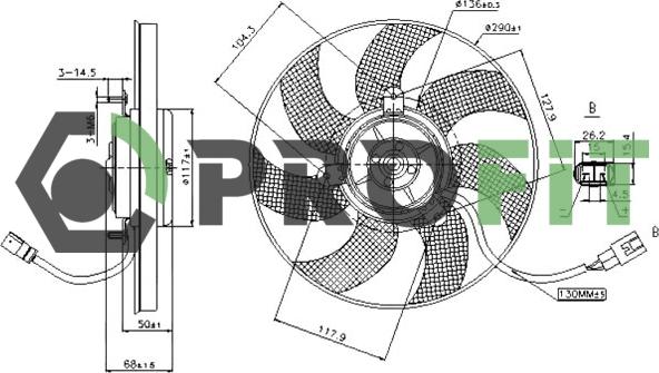 Profit 1850-0012 - Ventilator, hladjenje motora www.molydon.hr