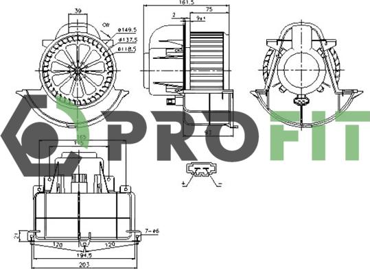 Profit 1860-0005 - Ventilator kabine/unutrasnjeg prostora www.molydon.hr