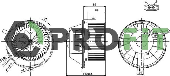 Profit 1860-0003 - Ventilator kabine/unutrasnjeg prostora www.molydon.hr