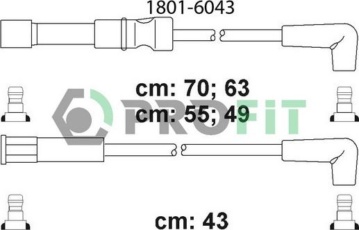 Profit 1801-6043 - Set kablova za paljenje www.molydon.hr