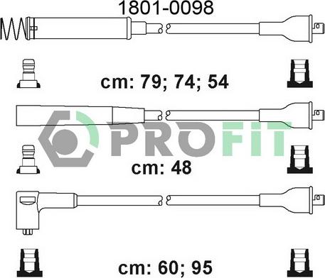 Profit 1801-0098 - Set kablova za paljenje www.molydon.hr