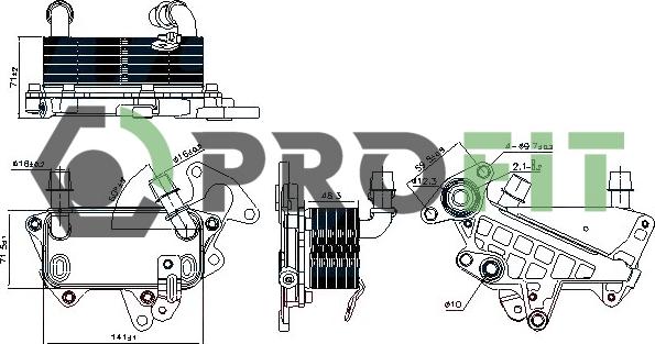 Profit 1745-0066 - Uljni hladnjak, ulje za motor www.molydon.hr