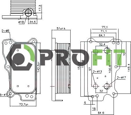 Profit 1745-0061 - Uljni hladnjak, ulje za motor www.molydon.hr