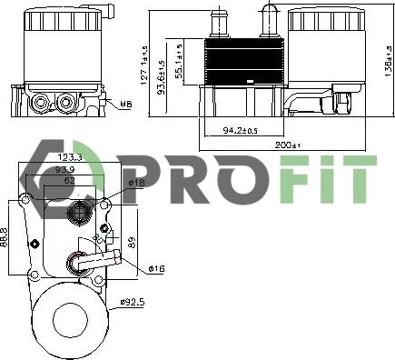 Profit 1745-0012 - Uljni hladnjak, ulje za motor www.molydon.hr