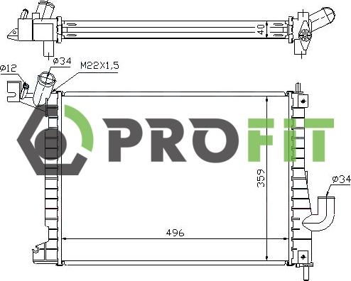 Profit 1740-0398 - Hladnjak, hladjenje motora www.molydon.hr