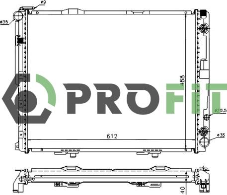 Profit 1740-0301 - Hladnjak, hladjenje motora www.molydon.hr