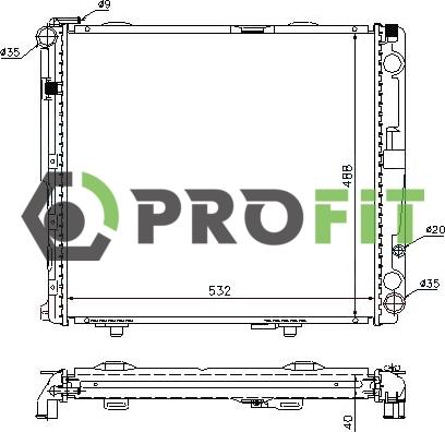 Profit 1740-0321 - Hladnjak, hladjenje motora www.molydon.hr