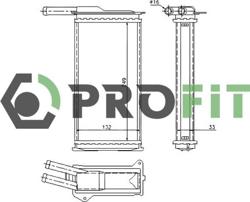 Profit 1760-0432 - Izmjenjivač topline, grijanje unutrasnjeg prostora www.molydon.hr