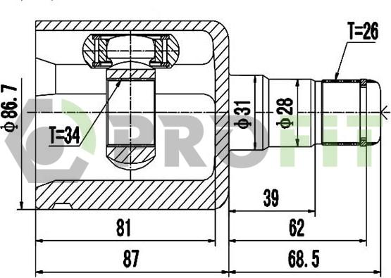 Profit 2810-2090 - Kardan, Pogonska osovina www.molydon.hr