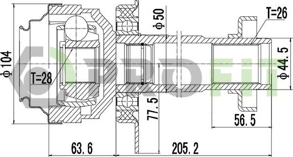 Profit 2810-2041 - Kardan, Pogonska osovina www.molydon.hr