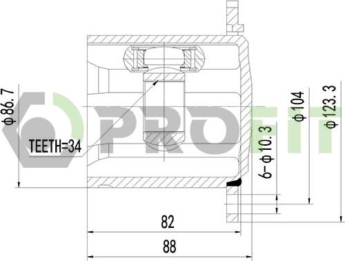 Profit 2810-2051 - Kardan, Pogonska osovina www.molydon.hr