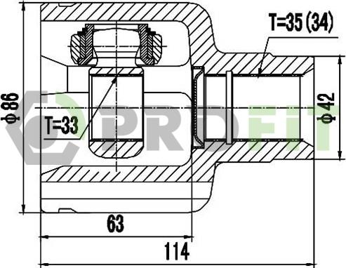 Profit 2810-2057 - Kardan, Pogonska osovina www.molydon.hr