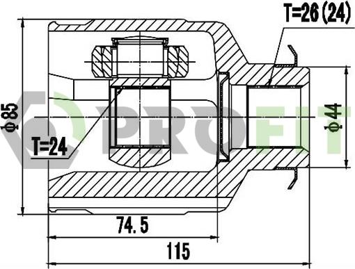 Profit 2810-2068 - Kardan, Pogonska osovina www.molydon.hr