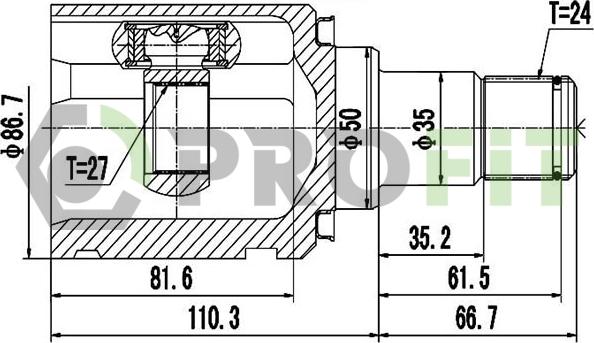 Profit 2810-2086 - Kardan, Pogonska osovina www.molydon.hr